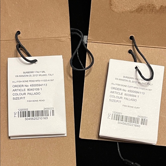 Burberry Fishbone Necklace and Cuff Set - Picture 5 of 5